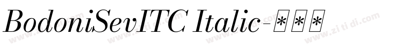 BodoniSevITC Italic字体转换